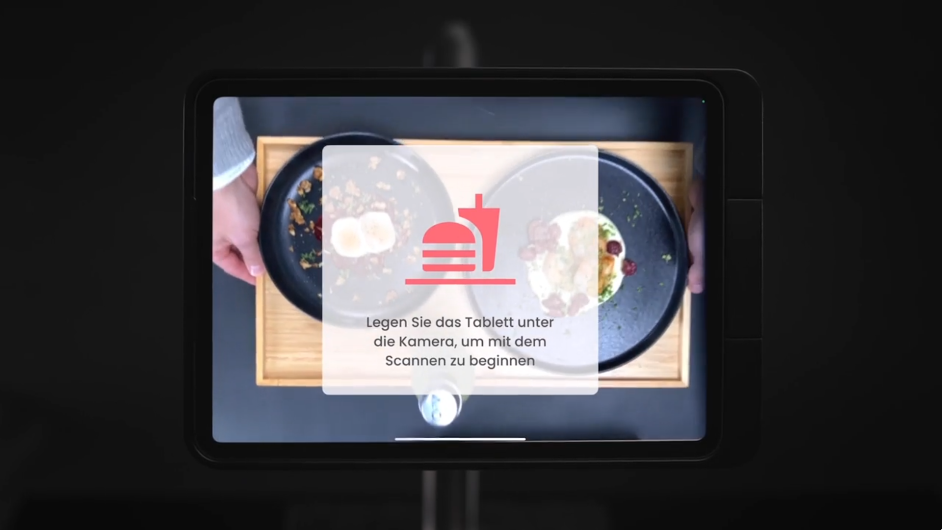 Step 1 - Put your dish under the camera